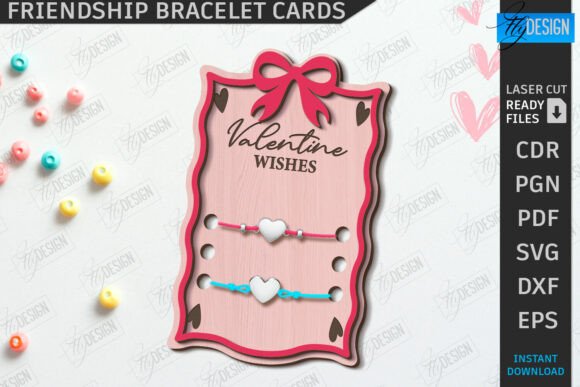 Download Valentine Bracelet Card Laser Cut | CNC - Laser cut Collection