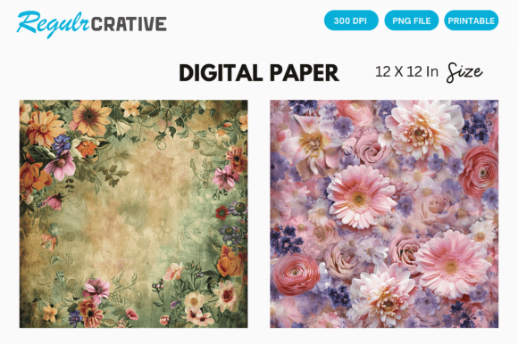 Download Spring Flowers Digital Paper - Flowers Collection