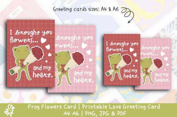Download Frog Flowers Card | Printable PNG &amp; JPG - Flowers Collection