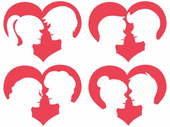 Download Romantic People Silhouette Valentine Day - Silhouette valentine Collection